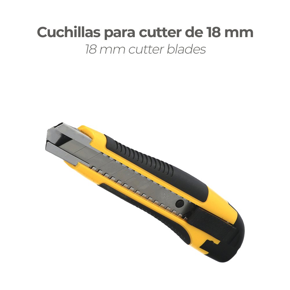 Hoja Cutter 18 mm. (Estuche 10 Piezas) Acero Sk5 - Imagen 4