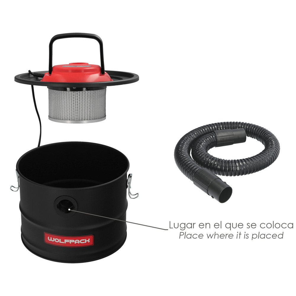 Tubo Con Lanza Para Aspirador De Cenizas Aspirador Cenizas Wolfpack 1200 Watt. 15 Litros (Codigo 07010550) - Imagen 3