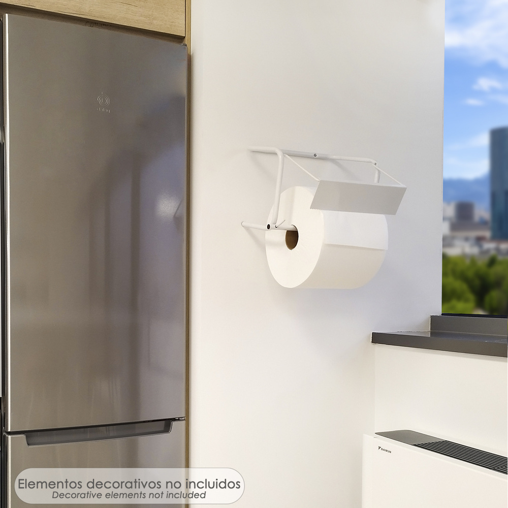 Soporte / Dispensador Rollo Papel Industrial Para Pared - Imagen 5