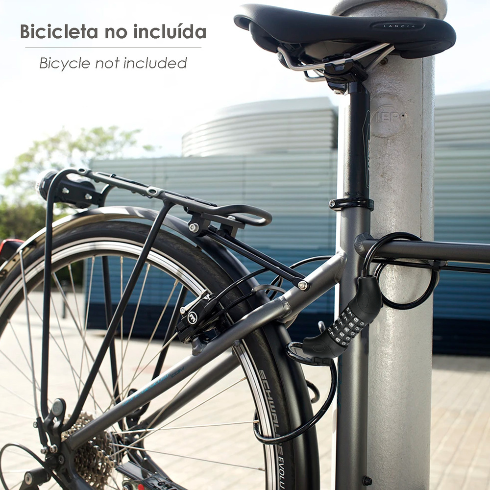 Cable Bicicleta Espiral Con Combinación. 12 mm. x 120 cm. - Imagen 4