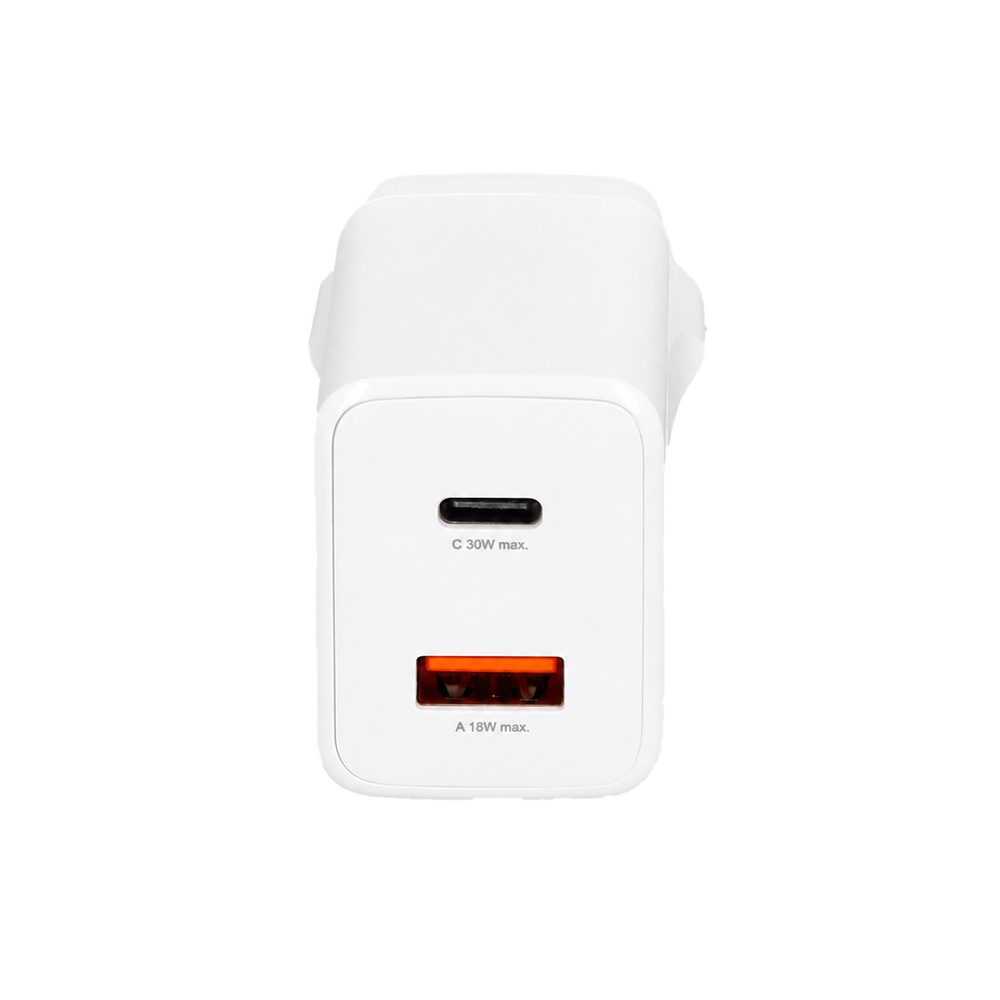 Cargador De Carga Rápida 30 W. Con Doble Puerto USB A y USB C - Imagen 4
