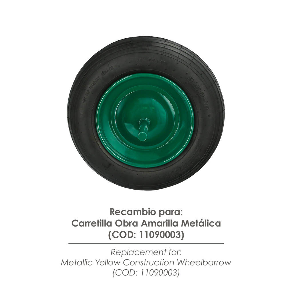 Rueda Carretilla Obra Standar 350 x 8 mm. - Imagen 3
