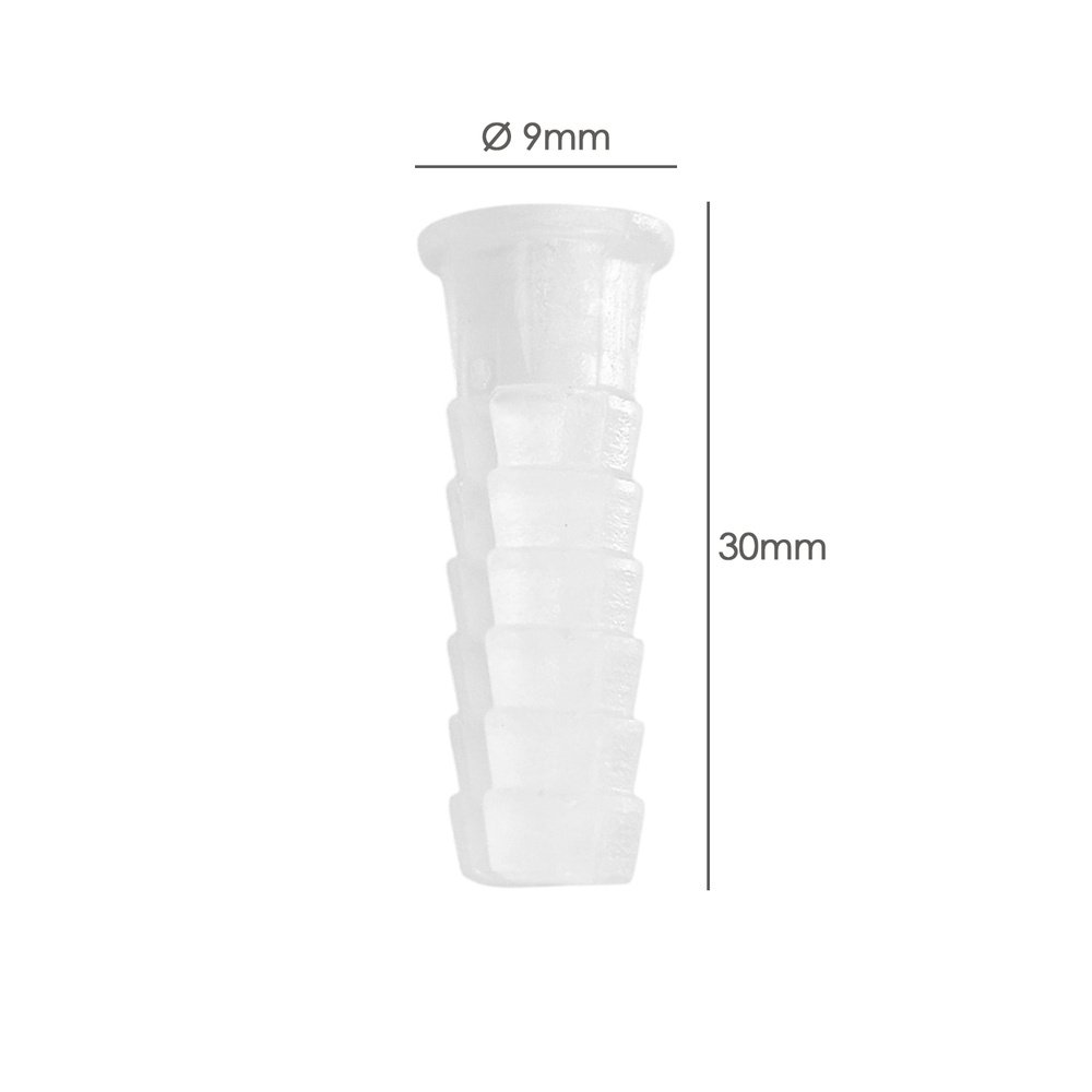Taco Wolfpack Plástico Blanco 9 mm. (25 unidades) - Imagen 2