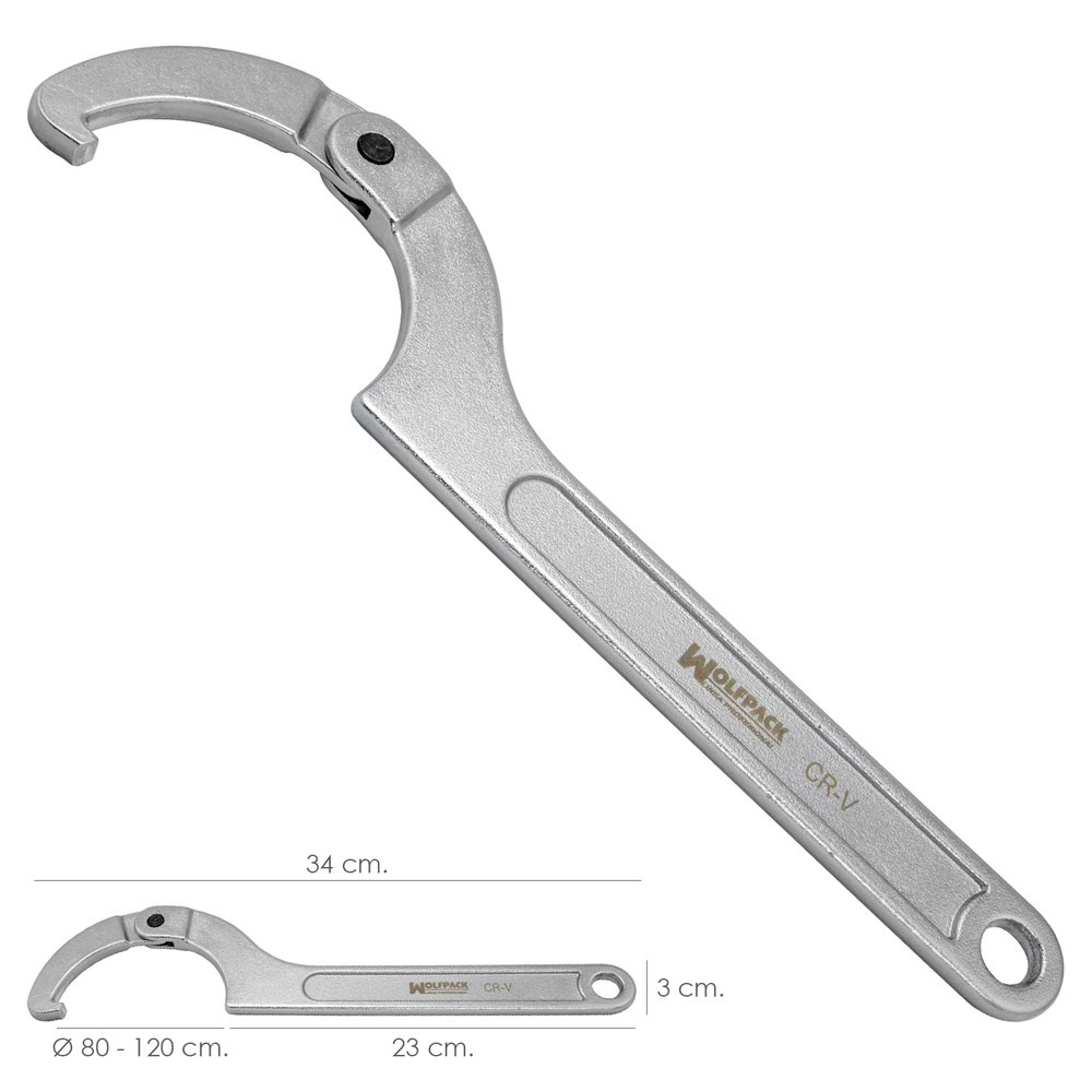 Llave De Gancho Articulada Para Tuberias Ø 80 a 120 mm. - Imagen 2