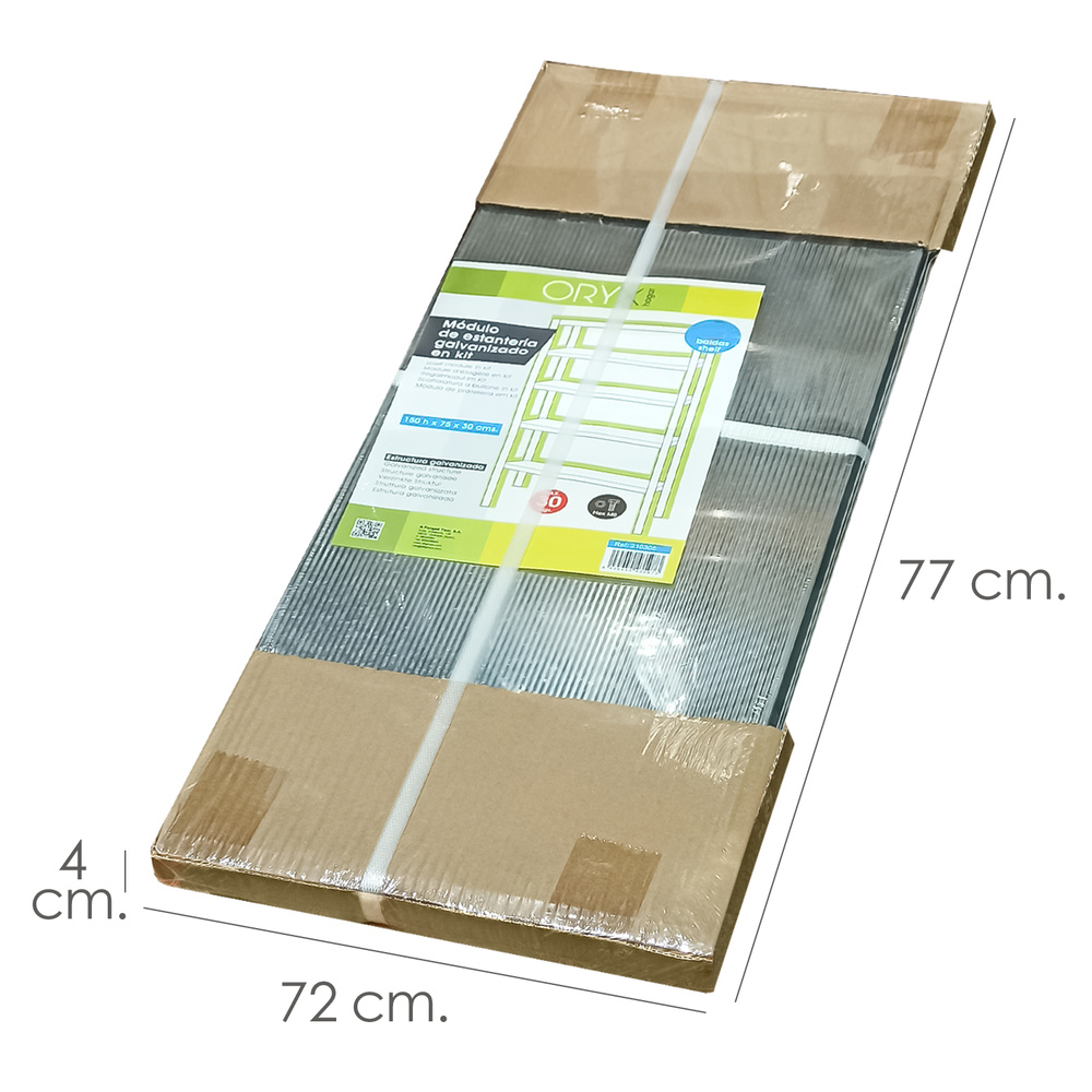 Estanteria Acero Galvanizado con 4 Baldas 150x75x30 cm. Baldas ajustables. Peso maximo 120 Kg. - Imagen 3