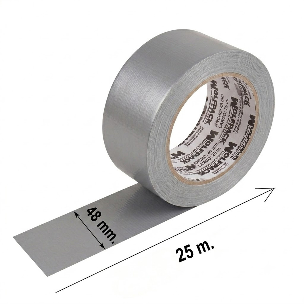 Cinta Americana "Muscle" Gris 48 mm. x 25 mertos. Super Resistente, Sellar, Reparar, Unir, Fijar, Sujetar, Empaquetar. - Imagen 2