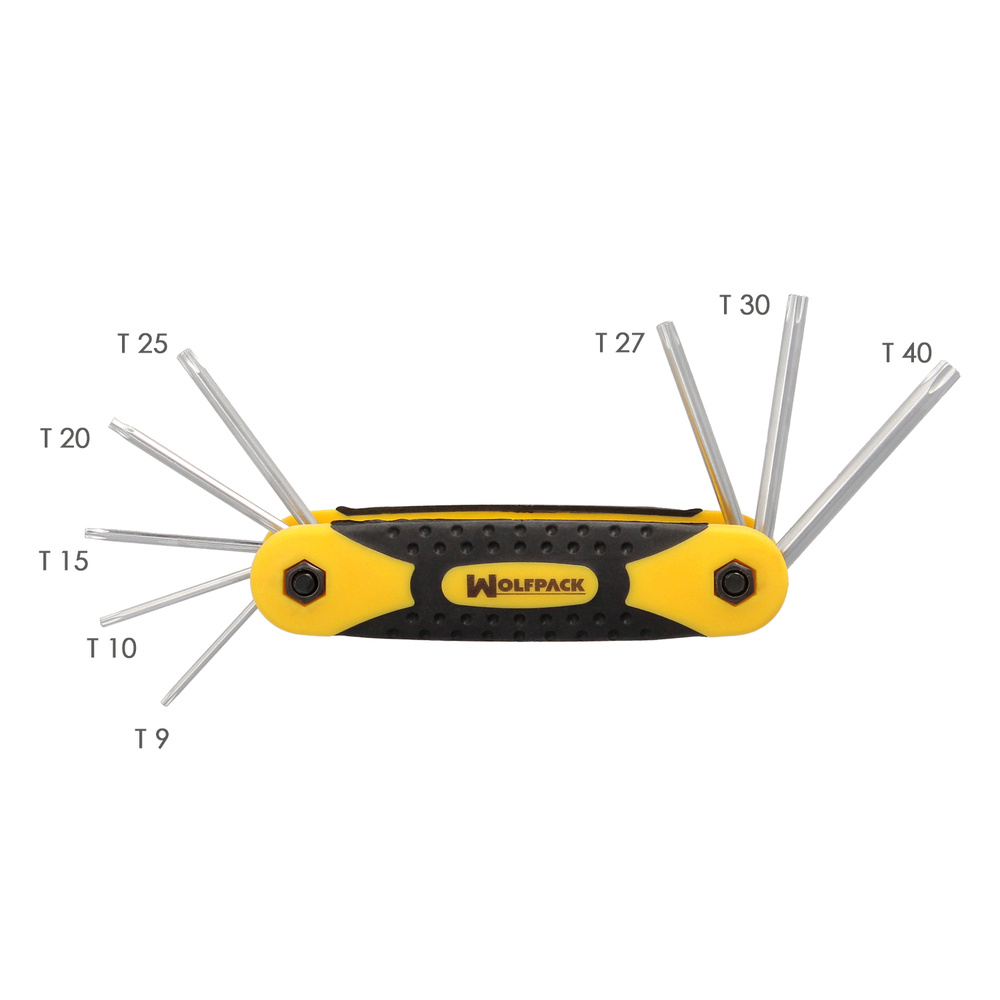 Juego Llaves Torx Plegable 8 Piezas Inviolable, Llave Torx Hexagonal, Llave Estrella, Llave Allen Estrella - Imagen 3