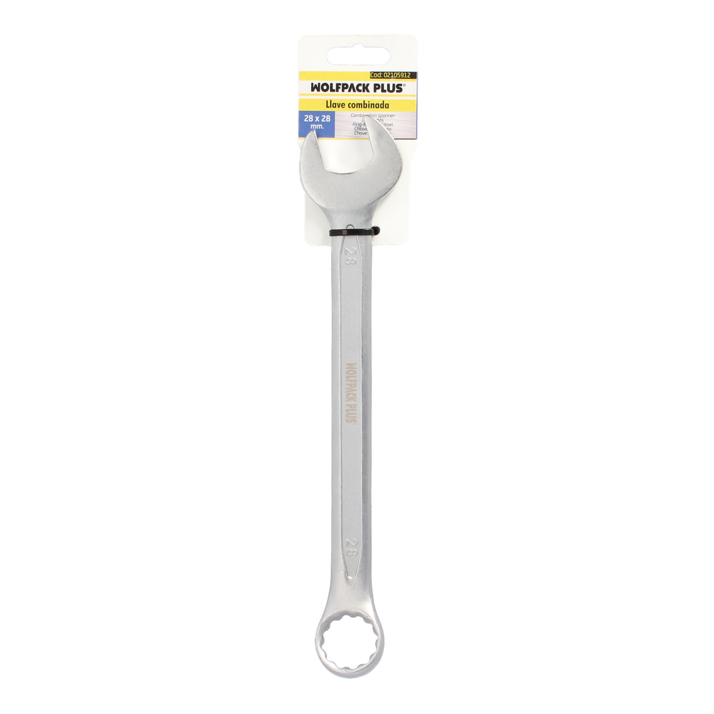 Llave Combinada Plus 28x28 Acero Cromo Vanadio DIN 3113. Llave Doble Boca, Llave Fija, Llave Estrella - Imagen 3