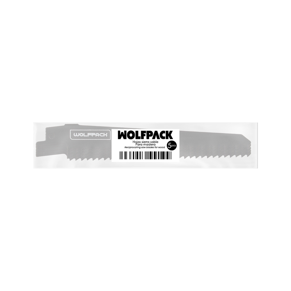 Hoja Para Sierra Sable Madera 152 mm. 6 TPI. 5 piezas. Especial para madera. - Imagen 5