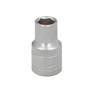 Llave Vaso 1/2" Hexagonal 12 mm. Perfil de 6 caras. Acero Cromo Vanadio, Aristas Redondas