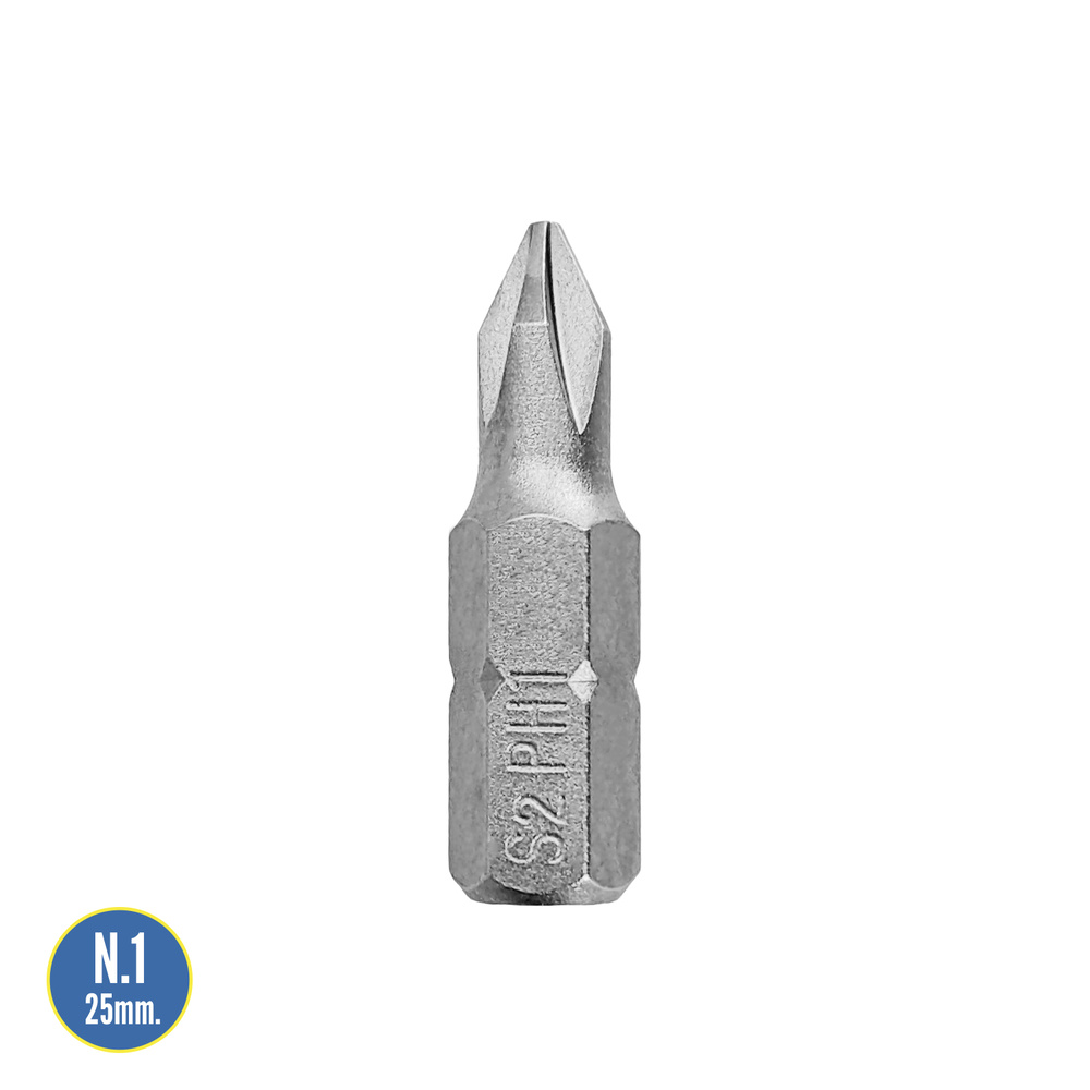 Puntas Destornillador Phillips Nº 1 (50 Piezas). Acero S2 al Cromo Vanadio. Puntas Hexagonales, Destorpuntas, - Imagen 2