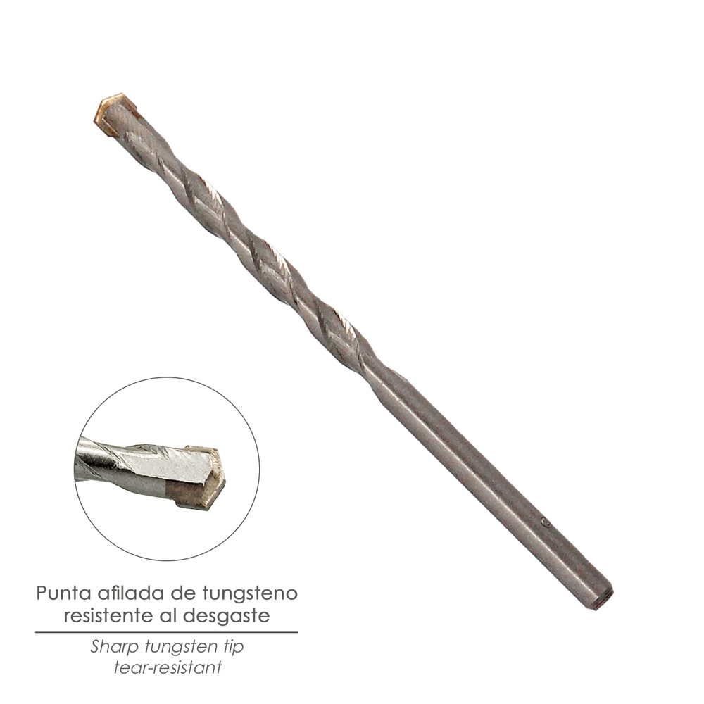 Broca Widia Piedra / Hormigón Ø 6 mm. Din 8039 Punta de Tungsteno. - Imagen 3