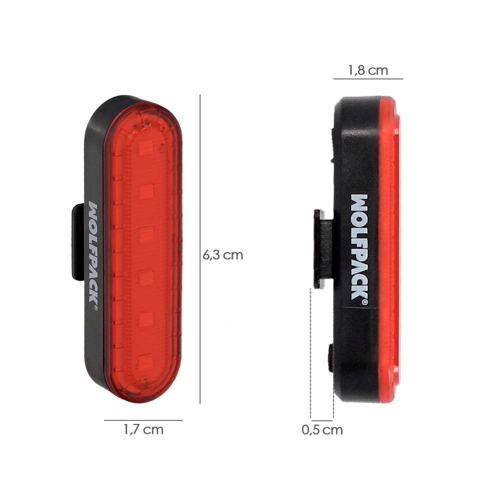 Luz Led Trasera Para Bicicleta / Patinete 100 Lumenes (4 Modos) Bateria Recargable USB - Imagen 2