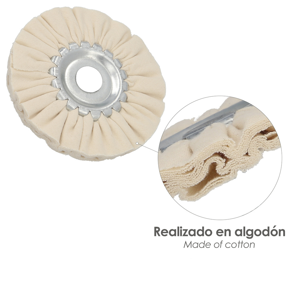 Disco Pulidor De Tela Para Amoladora / Esmeriladora Ø 150 mm. - Imagen 3