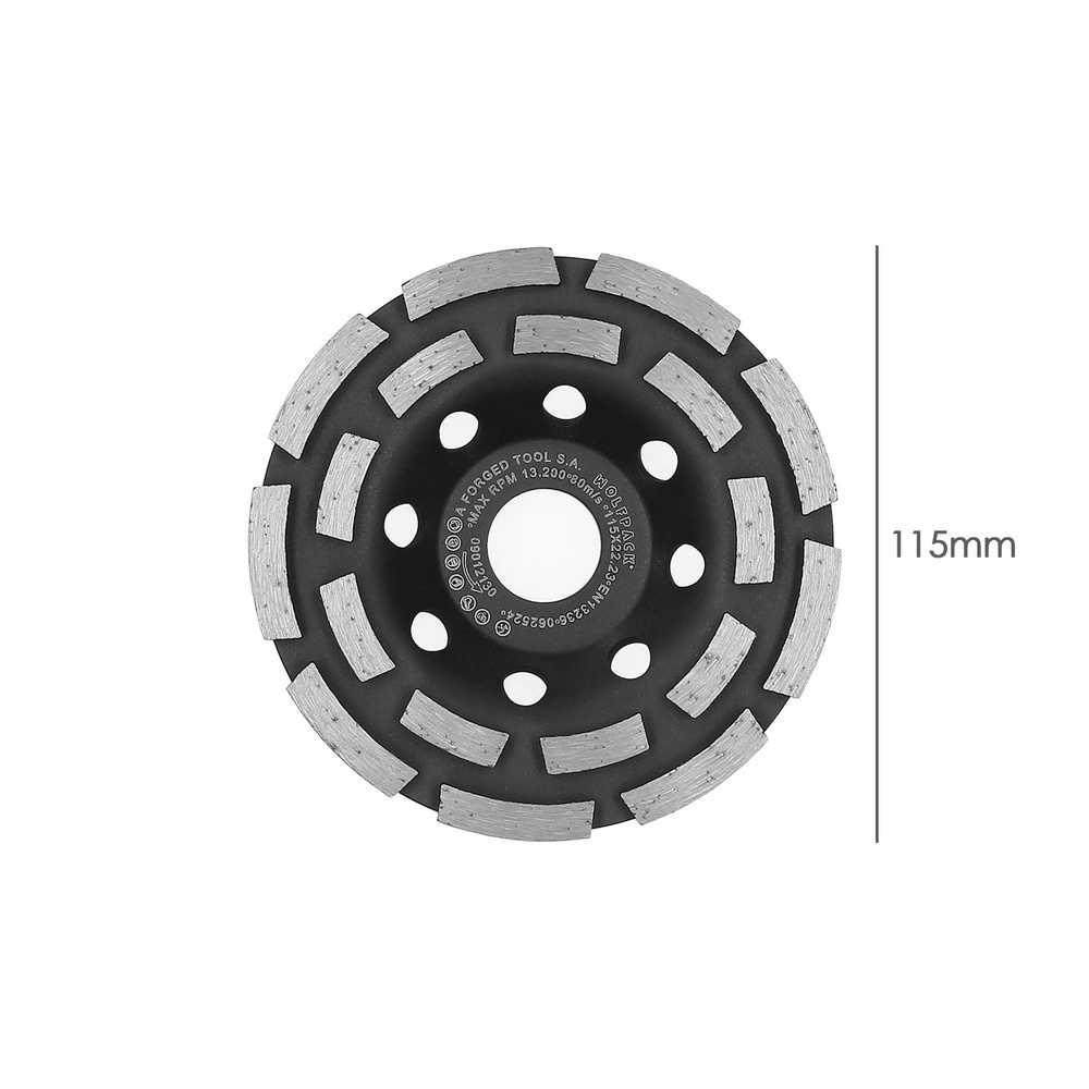 Disco Diamante Desbaste Ø 115 mm. Doble Corona Segmentado - Imagen 2