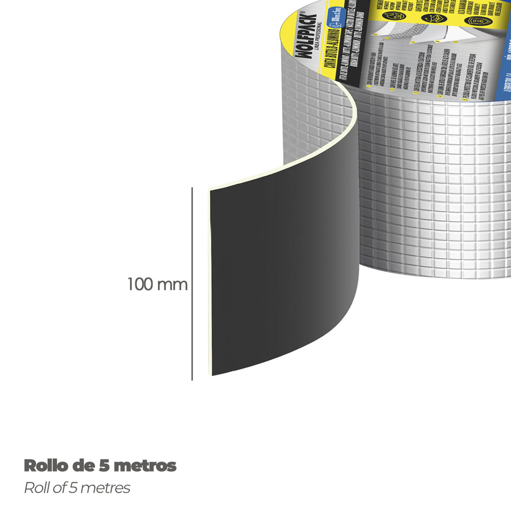 Cinta Butilo-aluminio 100 mm. 5 metros. - Imagen 2
