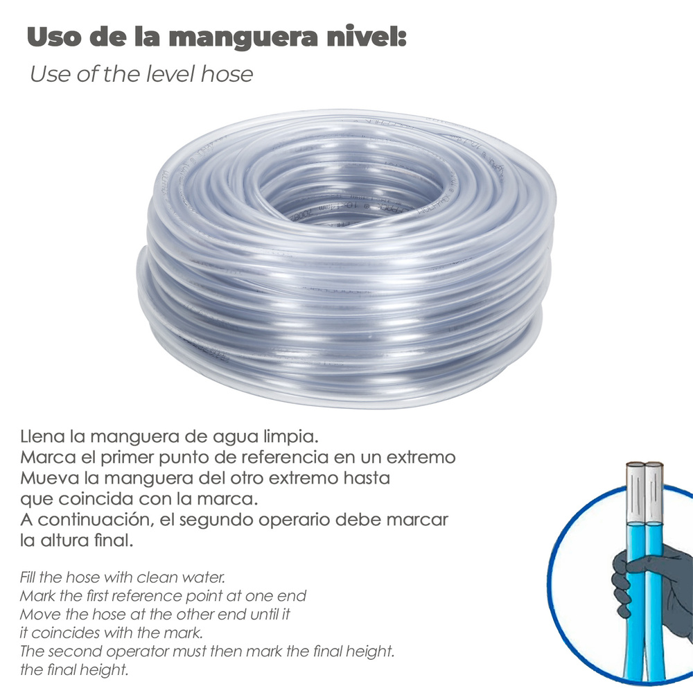Tubo Transparente De Nivel 10x14 mm. Rollo 50 metros. - Imagen 3