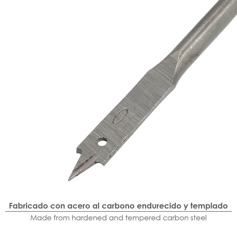 Broca Plana Madera 3 Puntas Wolfpack 10,00 mm. - Imagen 3