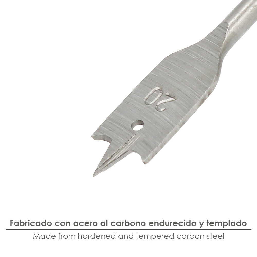 Broca Plana Madera 3 Puntas Wolfpack 20,00 mm. - Imagen 3