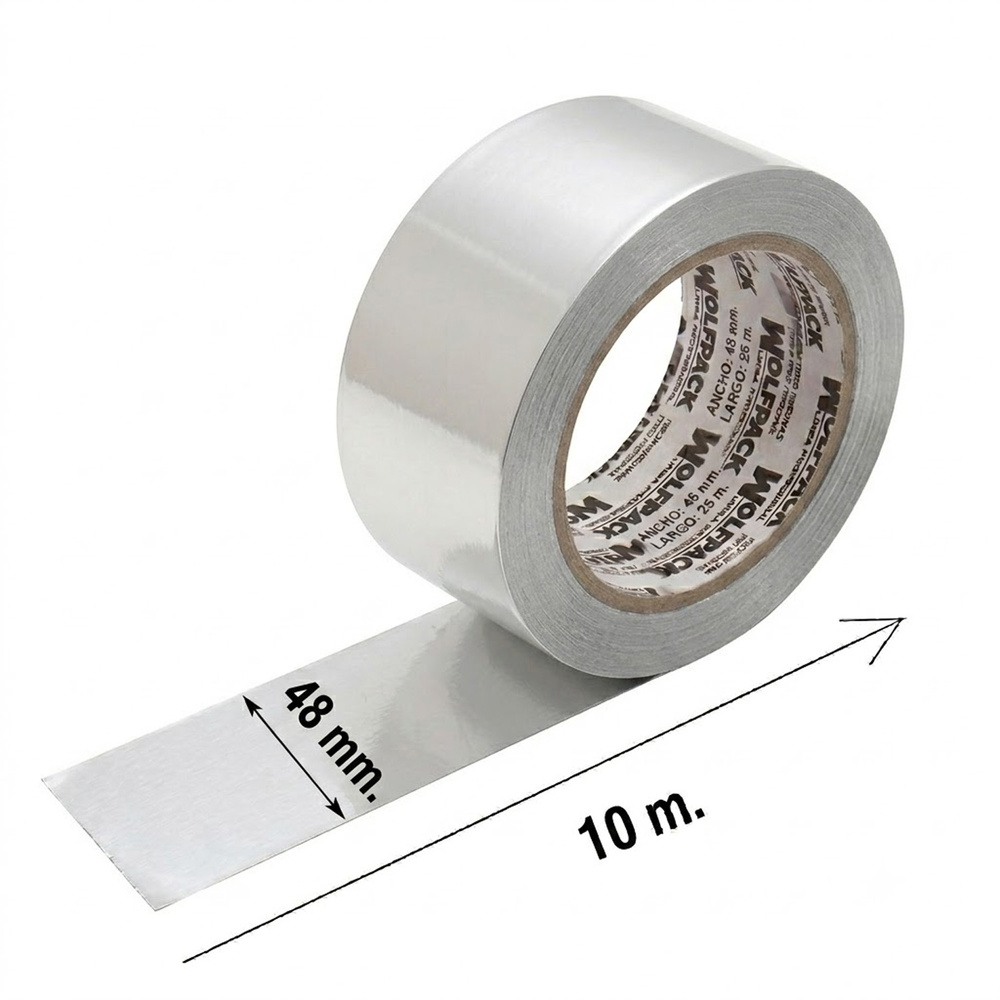 Cinta Adhesiva Aluminio 48 mm. x 10 m. 66 micras - Imagen 2