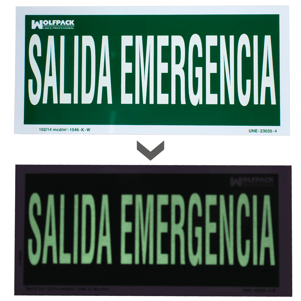 Cartel Salida De Emergencia 30 x 15 (Alt.) cm. - Imagen 2