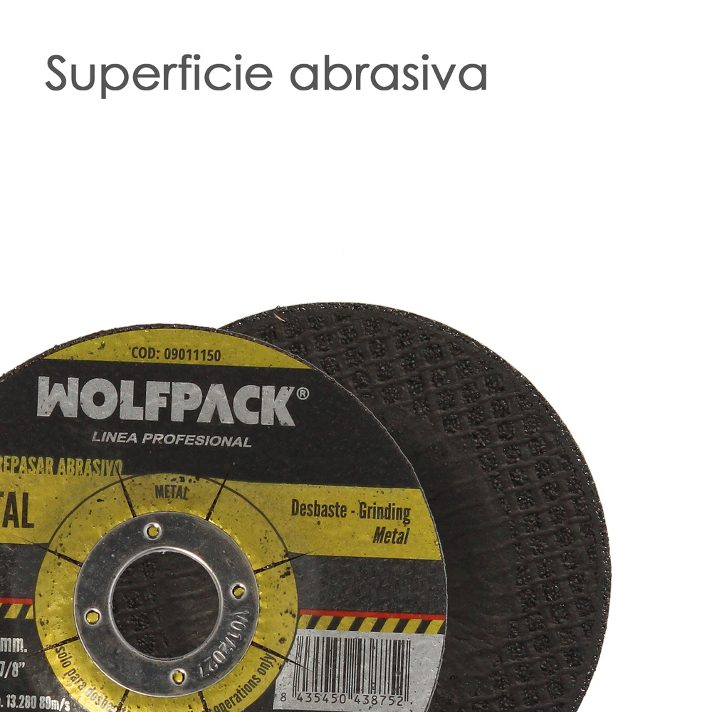 Disco Repasar Abrasivo Ø 115 x Ø 22 mm. Espesor 6,4 mm. Disco Radial / Amoladora Universal Compatible Con Todas Las Amoladoras - Imagen 3