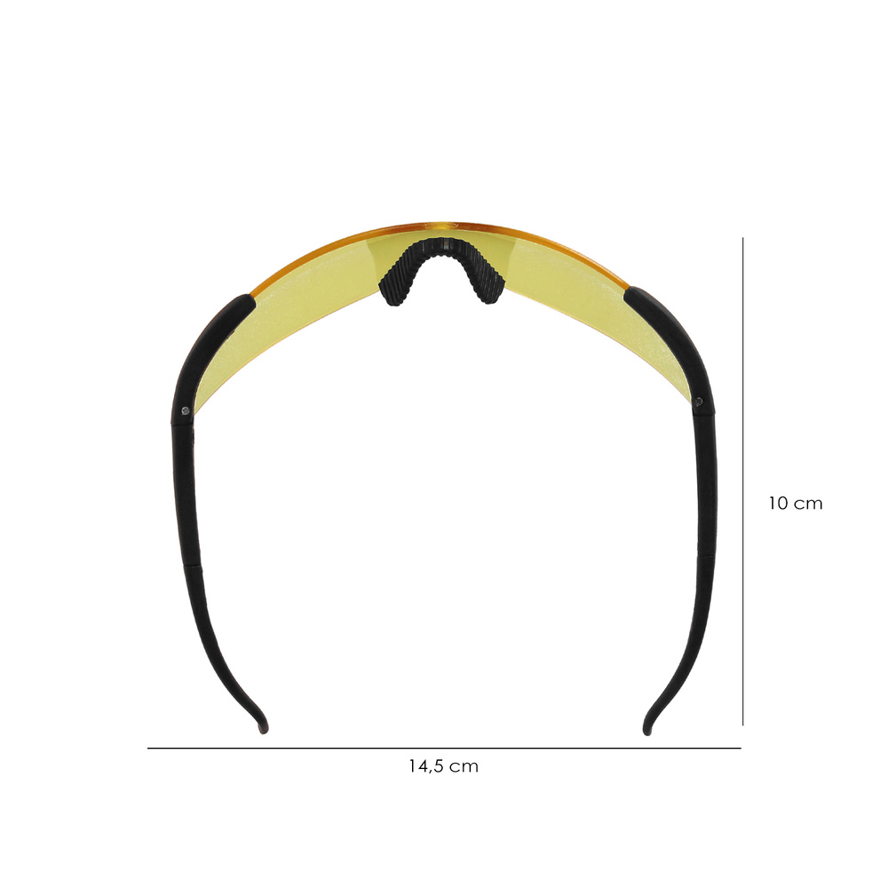 Gafas Proteccion En166 Patillas Ajustables Lentes Ambar, Puente Engomado, Homologadas EN166 - Imagen 3