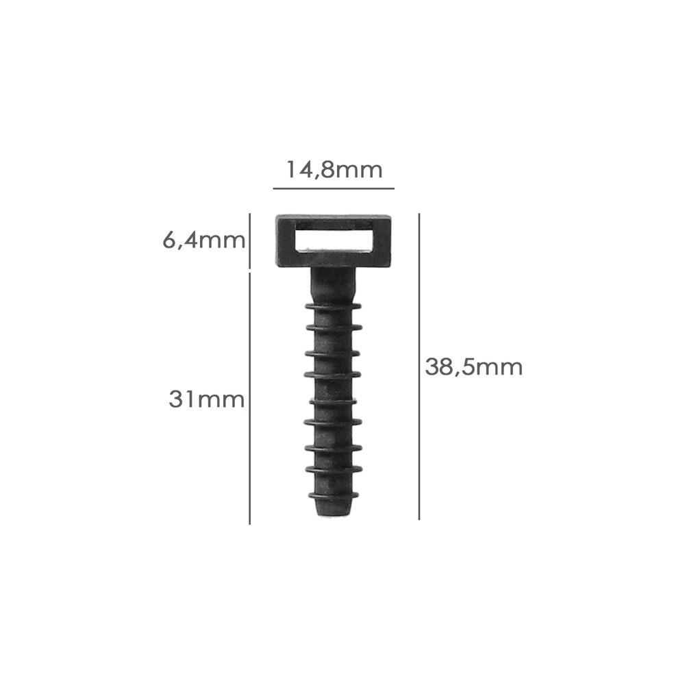 Taco Fijación Brida Nylon Negro 8 mm. (Bolsa 100 Unidades) - Imagen 2