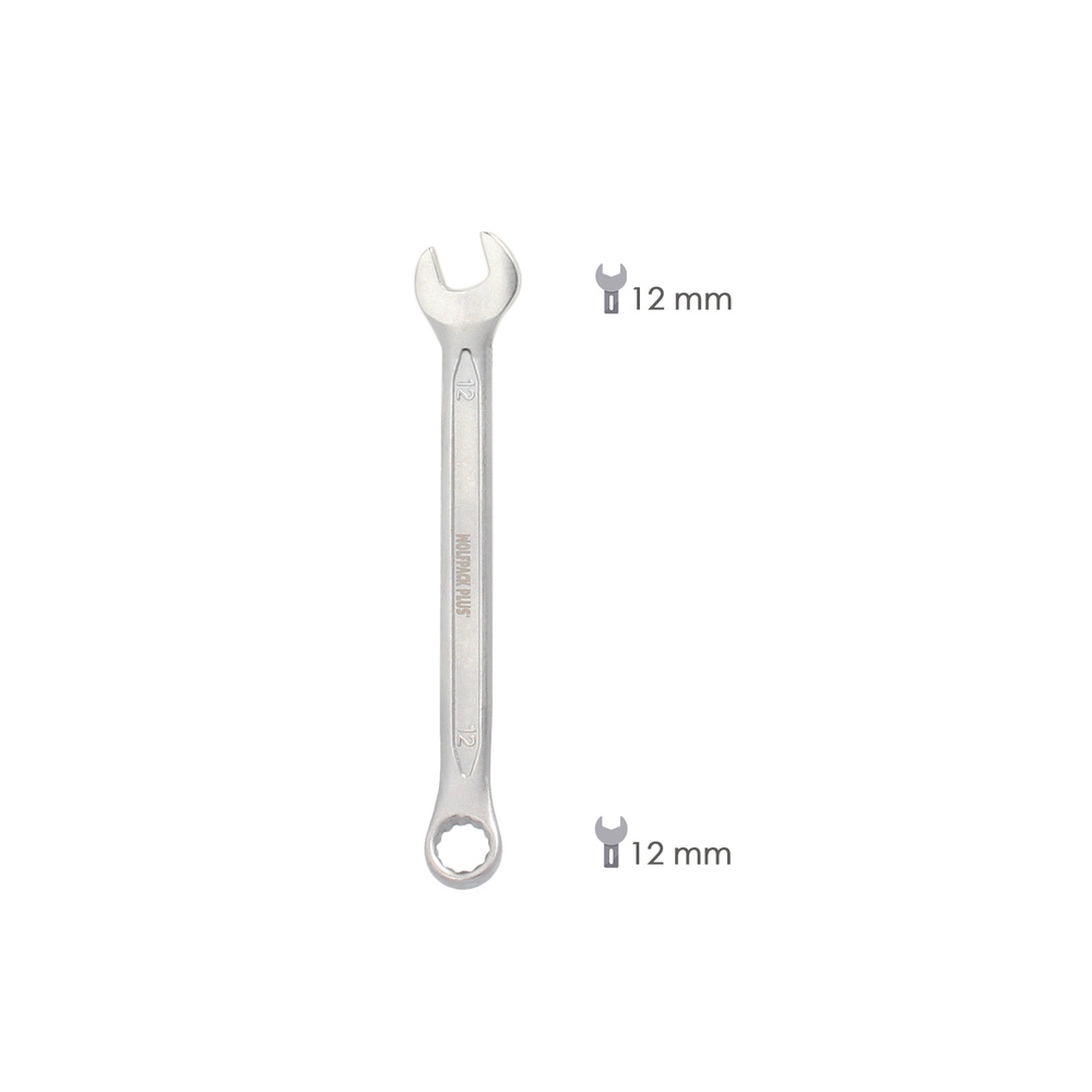 Llave Combinada Plus 12x12 Acero Cromo Vanadio DIN 3113. Llave Doble Boca, Llave Fija, Llave Estrella - Imagen 2