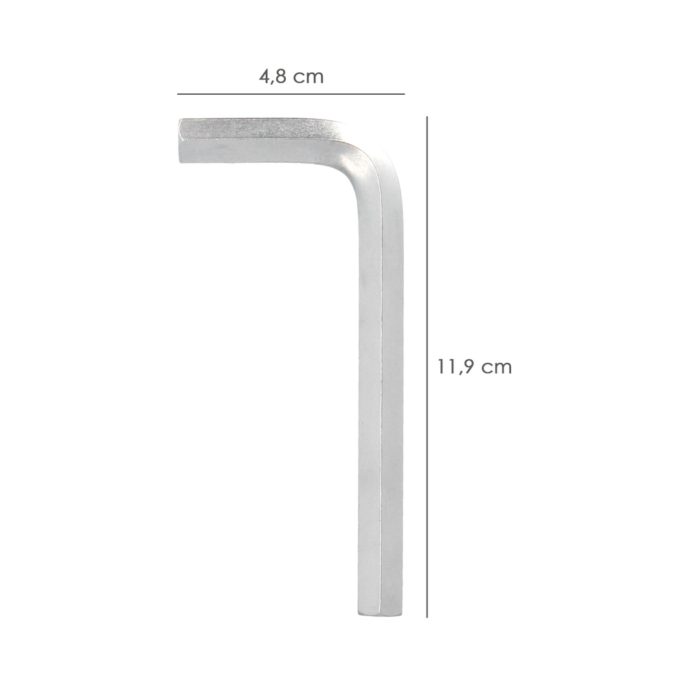 Llave Allen Standar Acero Cromo Vanadio Profesional 10,0 mm. Llave Hexagonal, Llave Allen Taller Mecanica, Llave Allen Bricolaje - Imagen 2