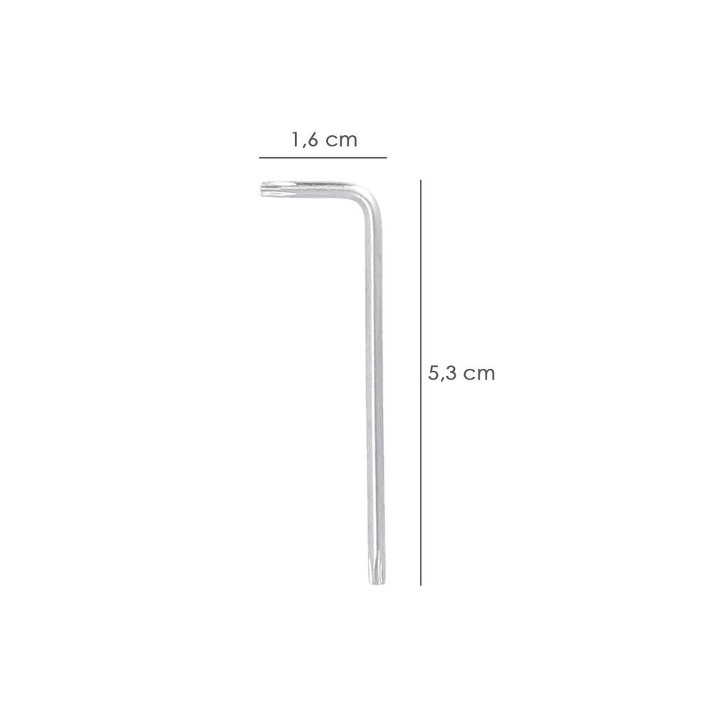 Llave Torx Standar Acero Cromo Vanadio Profesional T08 mm. Llave Estrella, Llave Allen Estrella - Imagen 2
