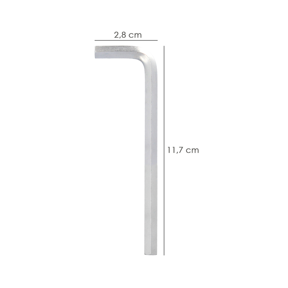 Llave Allen Larga Acero Cromo Vanadio Profesional 5,0 mm. Llave Hexagonal, Llave Allen Taller Mecanica, Llave Allen Bricolaje - Imagen 2