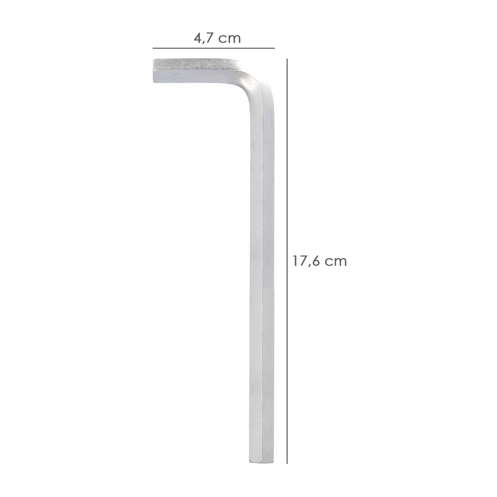 Llave Allen Larga Acero Cromo Vanadio Profesional 10,0 mm. Llave Hexagonal, Llave Allen Taller Mecanica, Llave Allen Bricolaje - Imagen 2