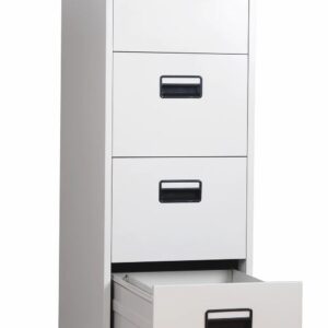 Archivador metálico OLIMPO, 4 cajones, gris ral 7035