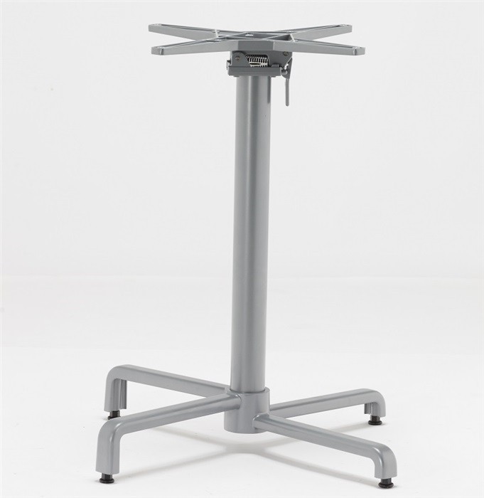 Base de mesa BAHIA, abatible, aluminio fundido, plata