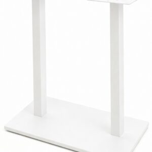 Base de mesa BEVERLY, alta, rectangular, tubo cuadrado, blanca, base de 70 x 40 cms, altura 110 cms