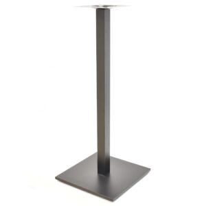 Base de mesa BEVERLY, alta, tubo cuadrado, negra, base de 45 x 45 cms, altura 110 cms