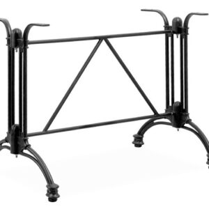 Base de mesa EIFFEL NEW, rectangular, aluminio, negra, altura 70 cms