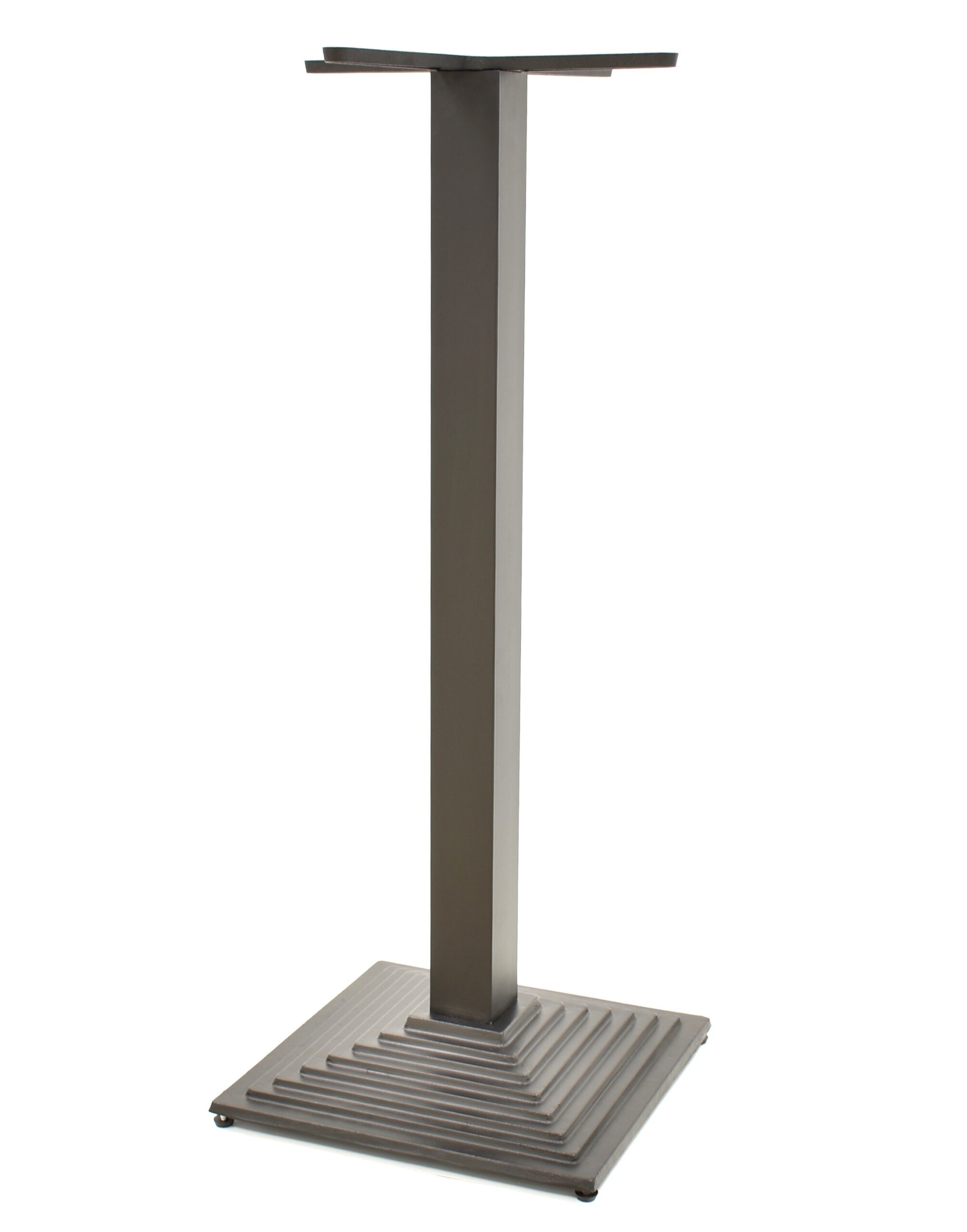 Base de mesa ELBA, alta, negra, base de 44 x 44 cms, altura 110 cms