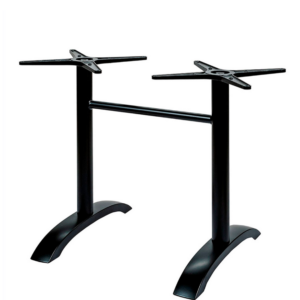 Base de mesa MILAN NERT, rectangular, aluminio, negra