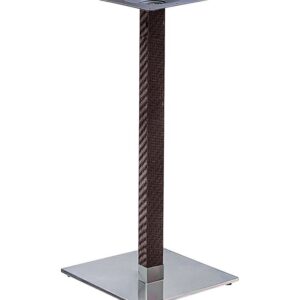 Base de mesa OLBY 110, alta, columna revestida, base de acero de 8 mm. 45 x 45 cm, altura 110 cms