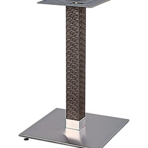 Base de mesa OLBY 72, columna revestida, base de acero de 8 mm. 45 x 45 cm, altura 72 cms