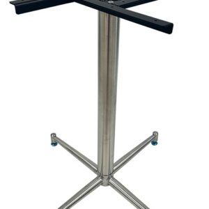 Base de mesa PAUDY, acero inoxidable, base de 63 x 63 cms, altura 72 cms