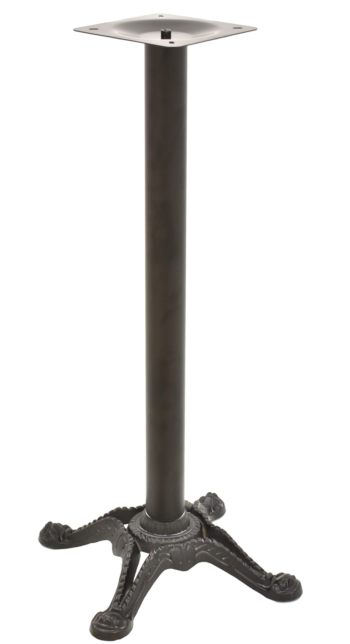 Base de mesa RÓDANO, alta, fundición, negra, base de 58 x 58 cms, altura 110 cms