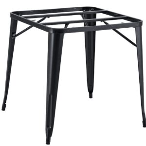 Base de mesa TOL EK, acero, negra, para tapa de 80 x 80 cms