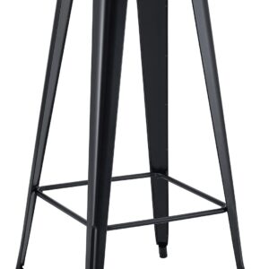 Base de mesa TOL EK, alta, acero, negra, para tapa de 60 x 60 cms