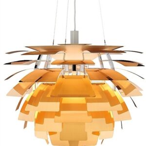 Lámpara ARTIC, aluminio, dorada, 70 cms. de diámetro