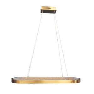 Lámpara BERLIE 90, colgante, aluminio, dorada, led