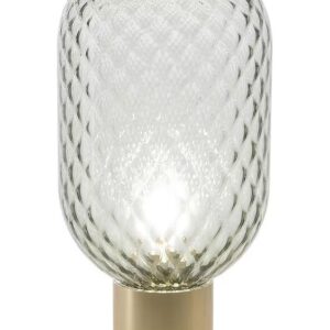 Lámpara GERA SOH43, sobremesa, aluminio, dorada, cristal