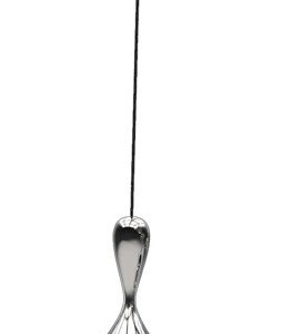 Lámpara HERDA H325, colgante, metal, cristal plateado